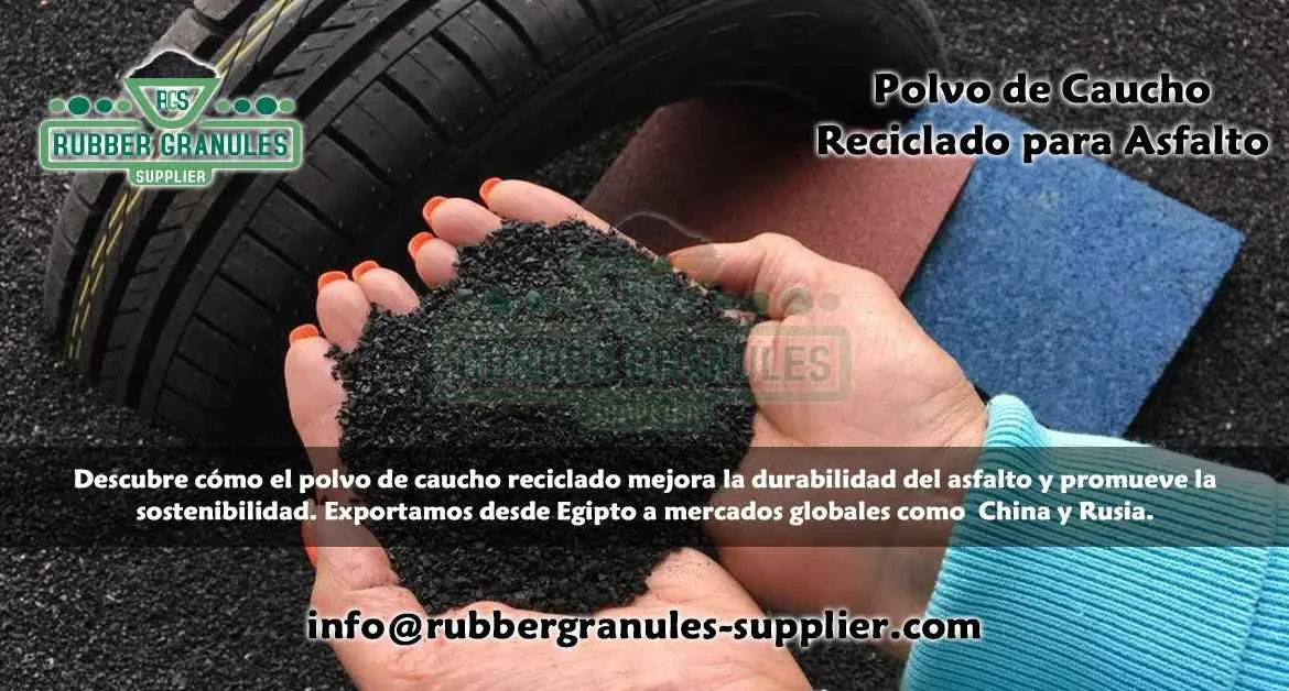 Polvo de Caucho Reciclado para Asfalto - Producto Sostenible y Duradero Exportado desde Egipto