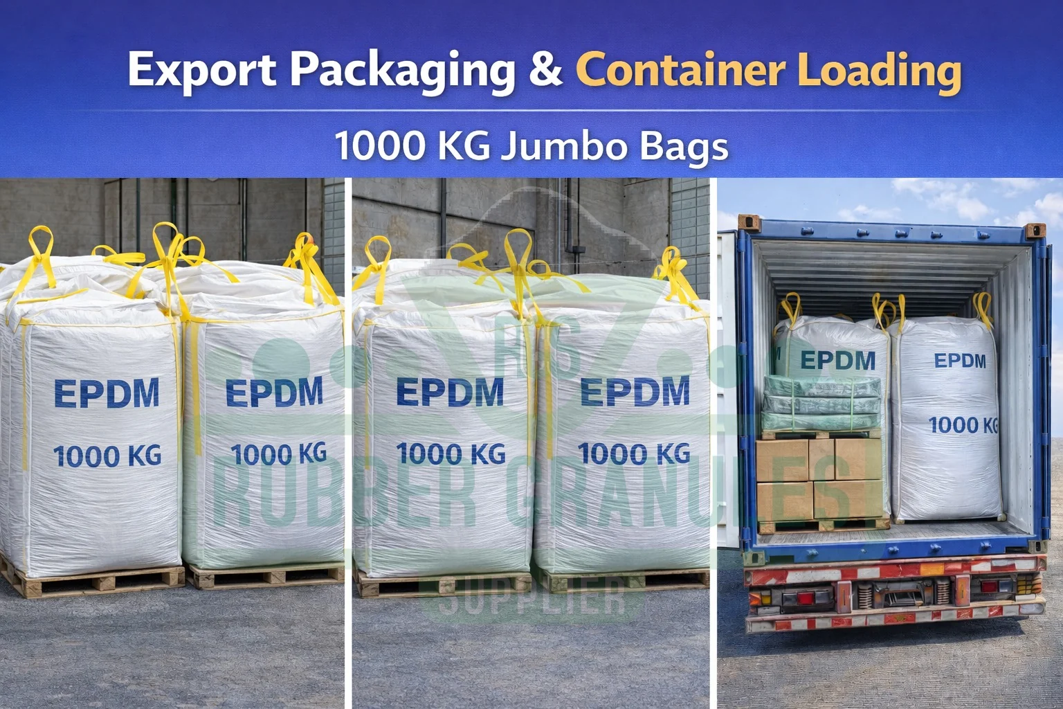 Embalaje de gránulos EPDM para pedidos comerciales de exportación