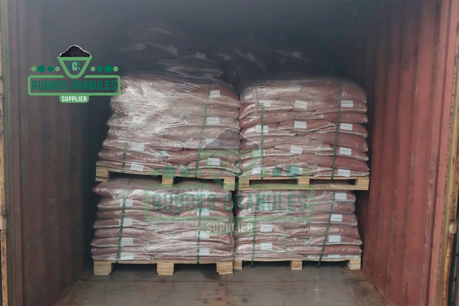 Carga de contenedor para exportación de gránulos EPDM