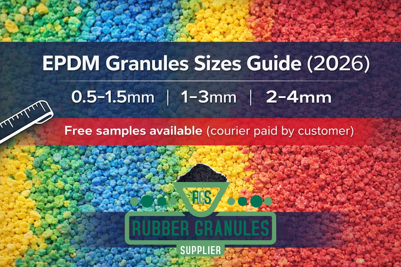 Proveedor de gránulos EPDM de colores en diferentes granulometrías