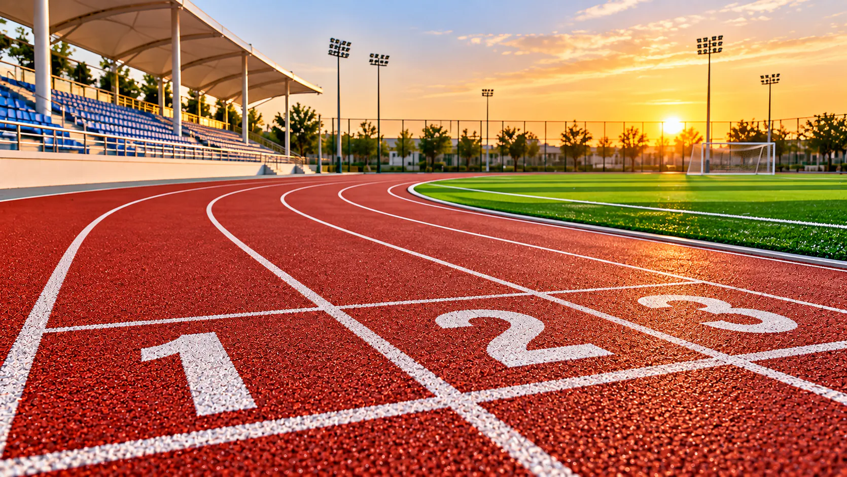 EPDM rubber surface for athletics running tracks