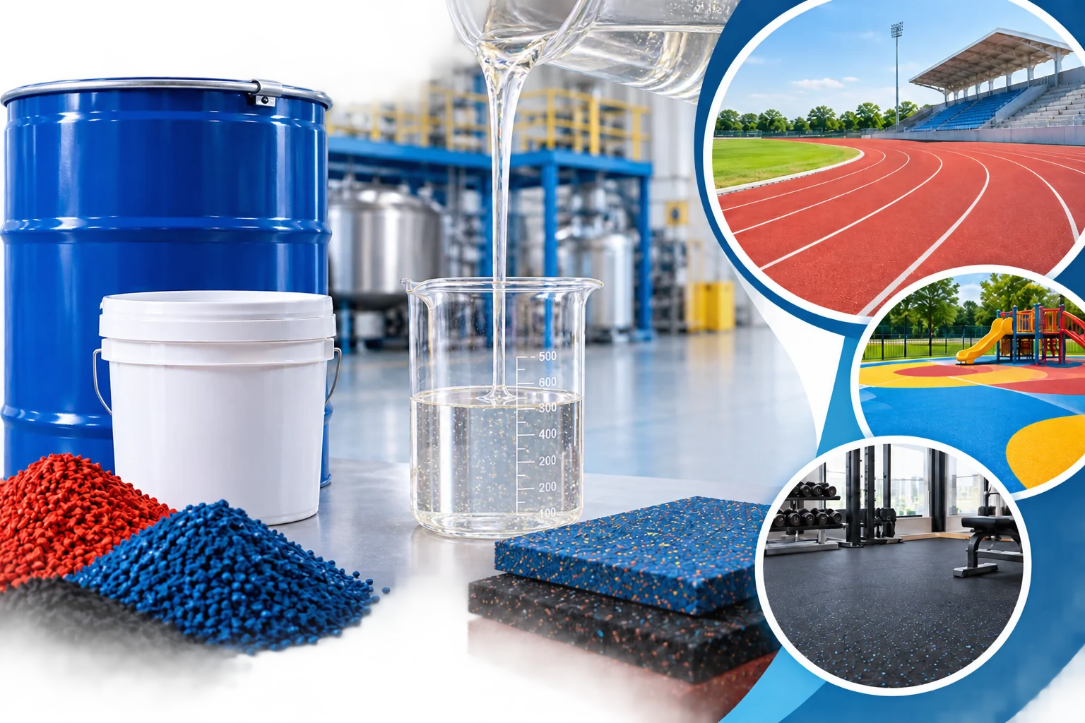 PU Binder for rubber flooring and rubber granules