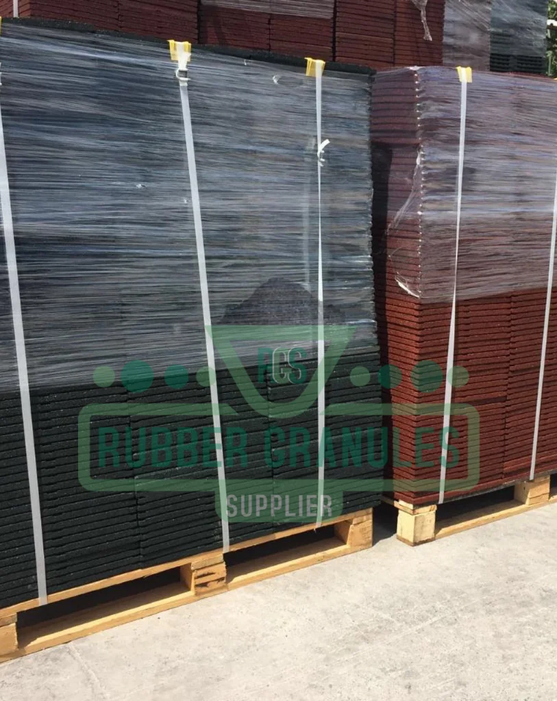 Preparación de losetas de caucho para exportación